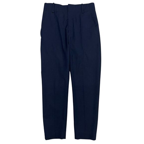 Isabel Marant High Rise Cropped Dark Blue Checked Wool Tapered Pants FR 36 US 4 - Picture 1 of 7